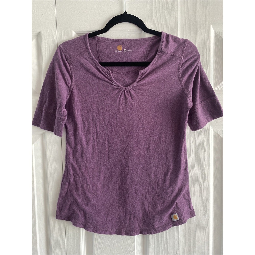 Carhartt Women's XS Purple‎ Work Top Cotton Work Wear Western Ranch